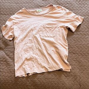 Madewell peach Tee with Pocket